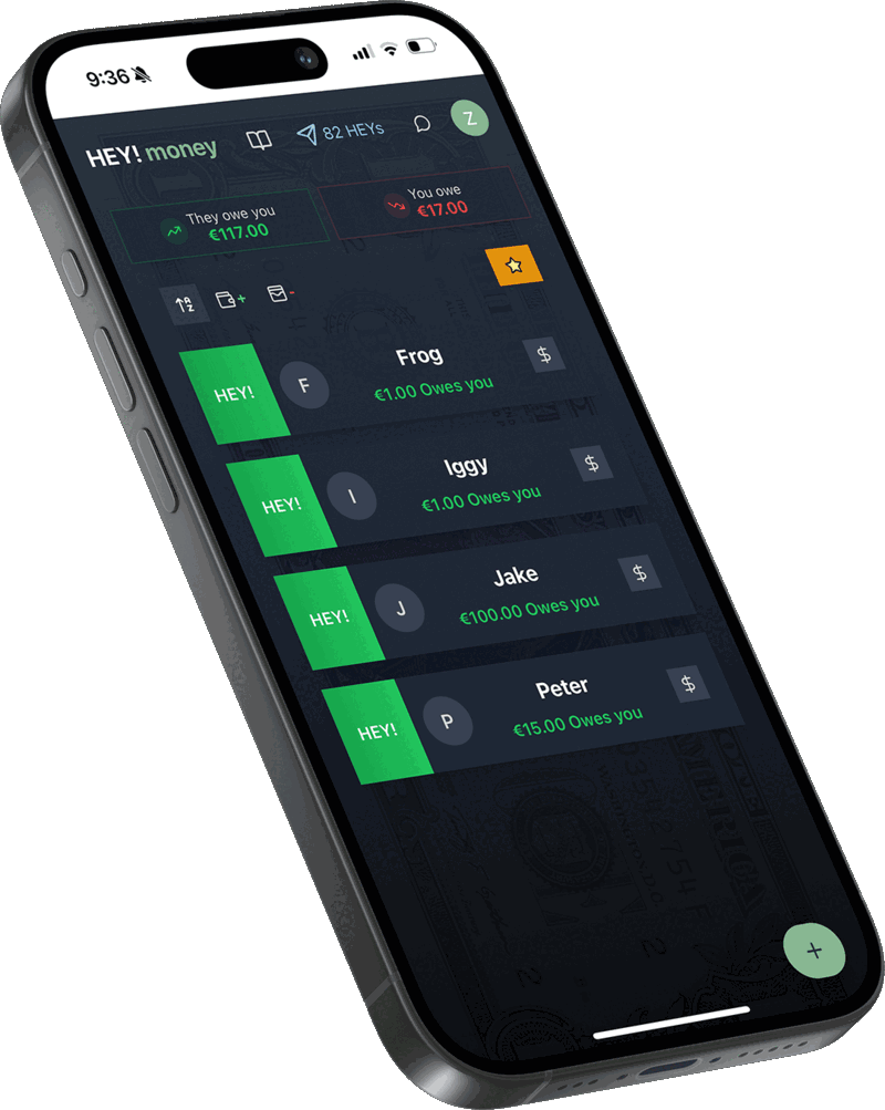 The HeyMoney app on a phone